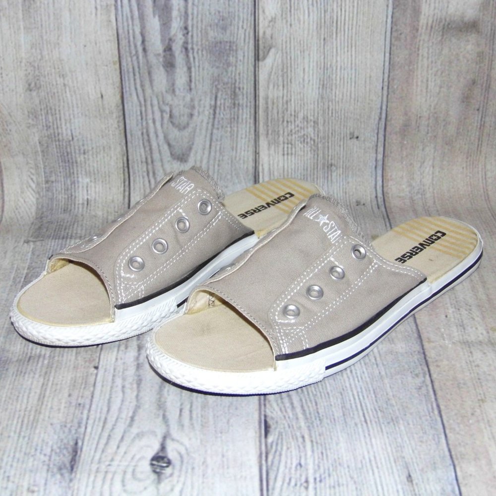CONVERSE Chuck Taylor All Star Cutaway Gray Slide Sneakers Womens Size 10.5 - Picture 3 of 7
